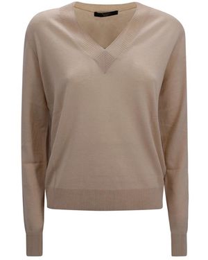 Weekend by Maxmara V-Ausschnitt Strickware - Braun
