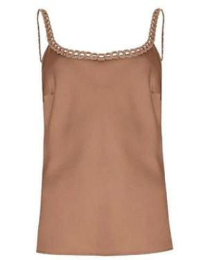 D.exterior Sleeveless Tops - White