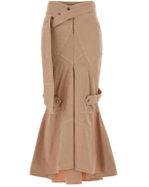 Blumarine Rokken ,Denim Midi Denim Rok - Bruin