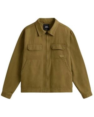 Vans Jassen ,Bruin ,Katoen Mc Avoy Ii Zip Station Jacket - Groen