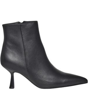 Bibi Lou Schoenen ,Zwart ,Leer Sakura Enkellaars