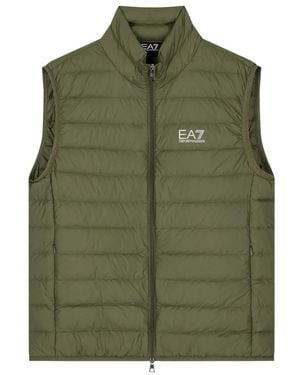 EA7 Leichte Daunenweste - Grün