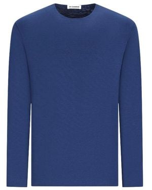 Jil Sander T-Shirt Cn Ls - Blau