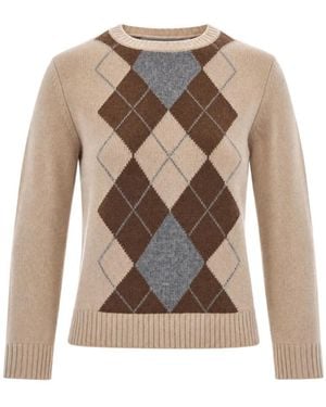 Max Mara Truien & Vesten ,Ronde Hals Gebreid - Grijs