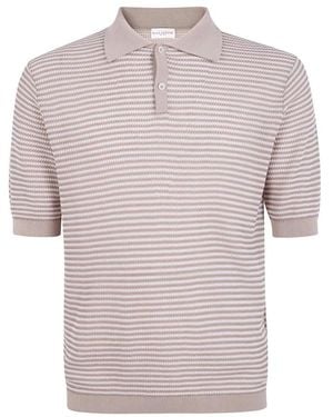 Ballantyne Strick-Poloshirt - Lila