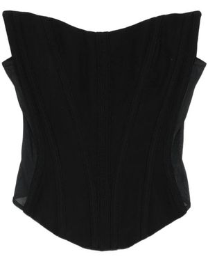 Mugler Panelled Strapless Bodice - Zwart
