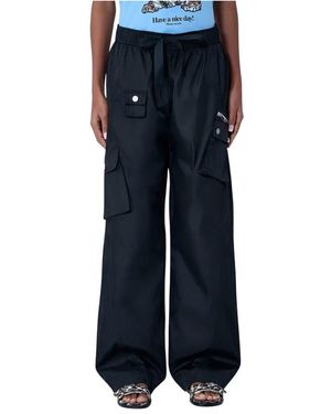 Ganni Wide Trousers - Azul