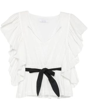 Kaos Overhemden ,Wit ,Leer 1041 Blouse