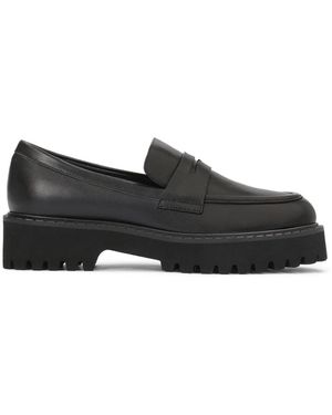 Kazar Schwarze Leder Freizeitschuhe Mit Dicker Sohle