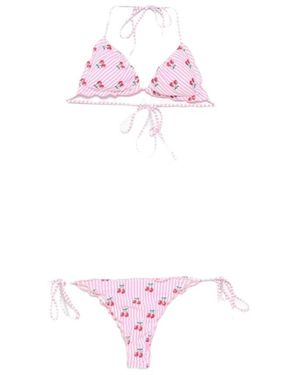 MC2 Saint Barth Badmode ,Roze ,Polyester Frou Frou Sagitami Triangle Bikini