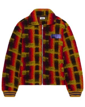 Gcds Fleece Jackets - Rosso