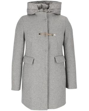Fay Toggle Coat Db Front Nylon - Grijs
