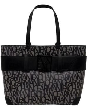 ARMANI EXCHANGE Stijlvol Monogram Schoudertas - Zwart