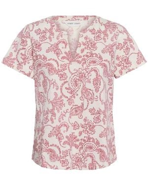 Part Two Overhemden ,Veelkleurig ,Peach Blossom Dot Paisley - Roze