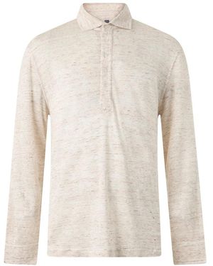 Fedeli Five Ml Long Sleeve Polo - Wit