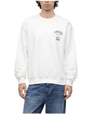 Lacoste Hoodies & Sweatvesten ,Wit ,Sweatshirts