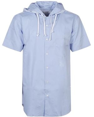 Comme des Garçons Gestreepte Hoodie Shirt - Blauw