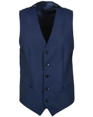 Alessandro Dell'acqua Gilet elegante con miscela poliestere - Blu