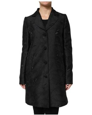 コート DOLCE & GABBANA Black Cashmere Coat Oversize single-breasted wool coat in Black for Men