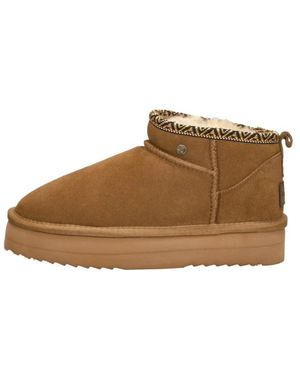 Warmbat Durack Plateau Tape Ankle Boots - Braun