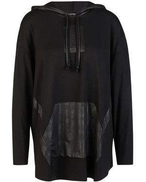 Doris Streich Lange Shirt Met Capuchon - Zwart