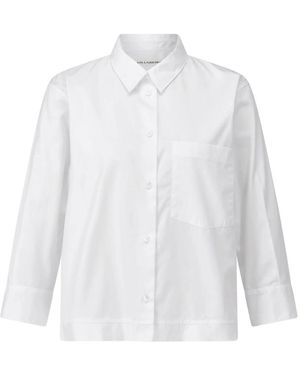 Lis Lareida Katoenen Blouse Met Klassieke Details - Wit