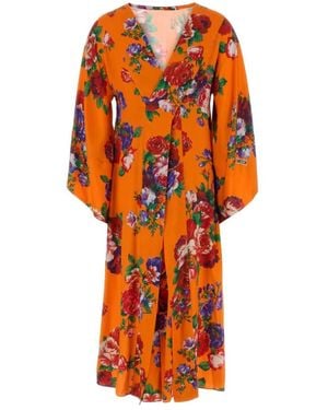 Moschino Wrap Dresses - Orange