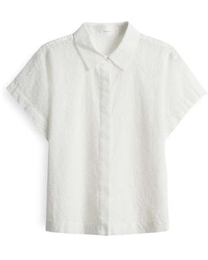 Opus Casual Overhemd Met Korte Mouwen - Wit