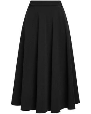 Maliparmi Gonna midi in cady stampato con zip - Nero