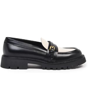 Baldinini Gefütterter Leder-Loafer - Schwarz