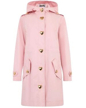 Moschino Single-Breasted Coats - Rosa