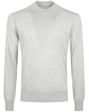 Brunello Cucinelli Round-Neck Knitwear - Grey