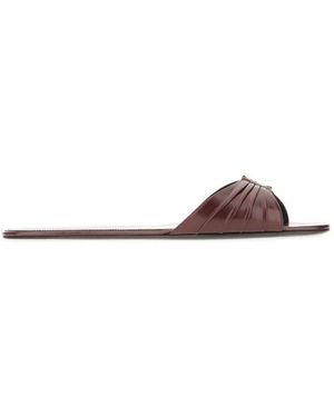 Saint Laurent Sliders - Marrón