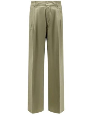 Amaranto Broeken ,Groen ,Katoen Broek Met Plooien