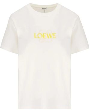 Loewe Logo-Stickerei T-Shirt - Weiß
