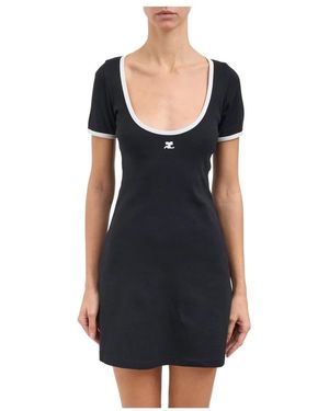 Courreges Short Dresses - Black