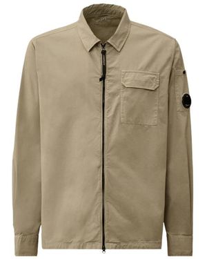 C.P. Company Grijze Zip-Up Overshirt - Groen