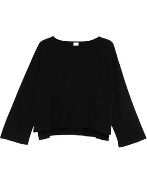 C.T.Plage Pullover Mit Rundhalsausschnitt - Schwarz