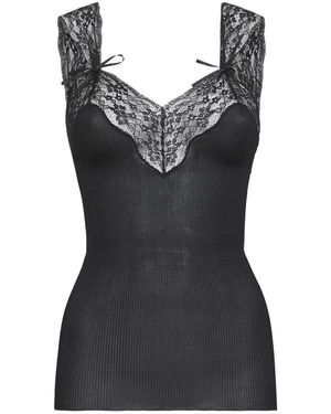 Saint Laurent Sleeveless Tops - Zwart