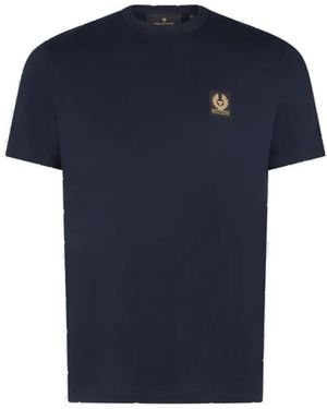 Belstaff Tops ,Blauw ,Katoen Patch T-Shirt