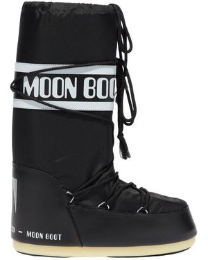 Moon Boot Schoenen ,Zwart ,Leer Icon Boot