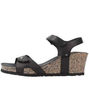 Panama Jack Schoenen ,Zwart ,Elegante Platte Sandalen Voor Vrouwen