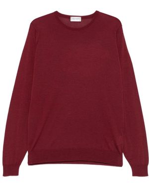 John Smedley Lundy Geweven Trui - Rood