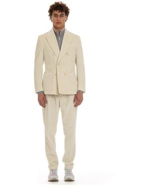 Eleventy Double Breasted Suits - Neutro