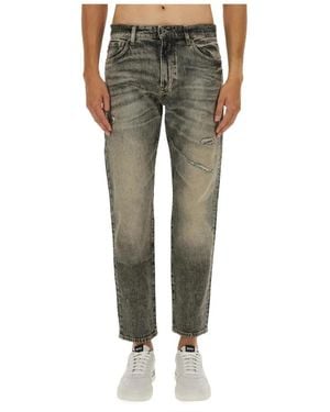 BOSS Jeans Met Rechte Pijpen En Distressed Details - Groen