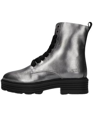 H.i.p. Schoenen ,Grijs ,Zilveren Touch Veterlaarzen - Zwart