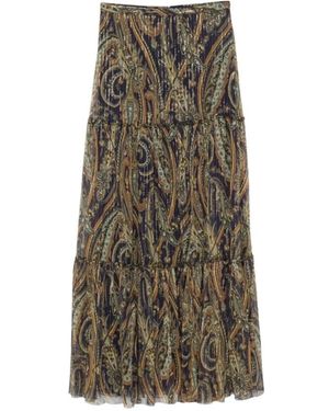 Etro Maxi Rok - Bruin