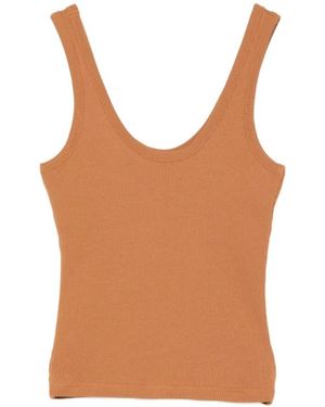 Tela Sleeveless Tops - Marrón