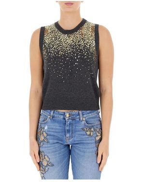 Ermanno Scervino Round-Neck Knitwear - Blue