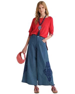 Maliparmi Ikat On Chambray Broeken - Blauw